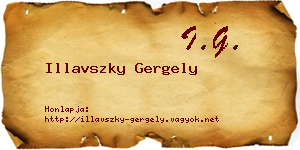 Illavszky Gergely névjegykártya